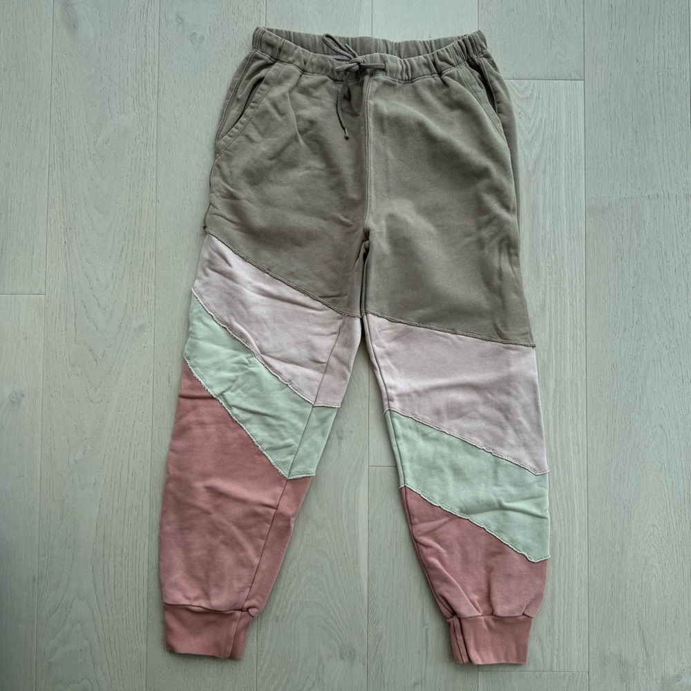 Free People Movement Womens Cotton Terry Colorblock Jogger Sweatpants Size M